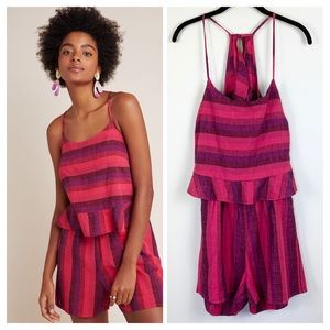 NWT Anthropologie Amadi Melia Striped Romper